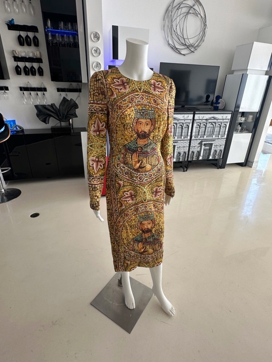 Dolce & Gabbana Dresses & Skirts - Dolce & Gabbana Byzantine collection silk midi dress  in size IT-42